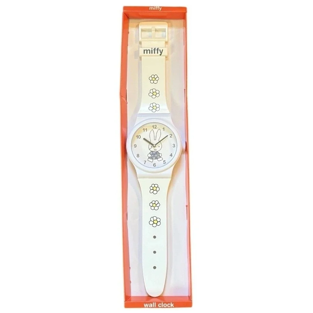 Miffy Wall Clock Oversized Wristwatch Style White Daisy Analog MF1000BX New